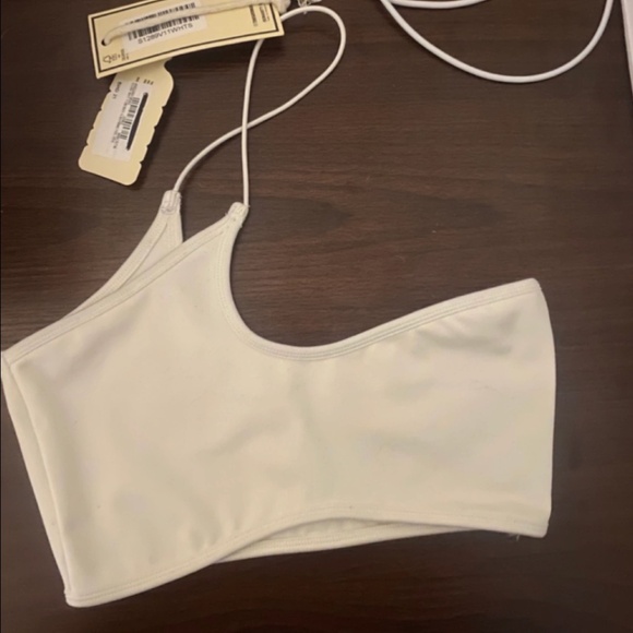 The Giving Movement Asymmetrical One Shoulder White Bra - Xs - Picture 1 of 9